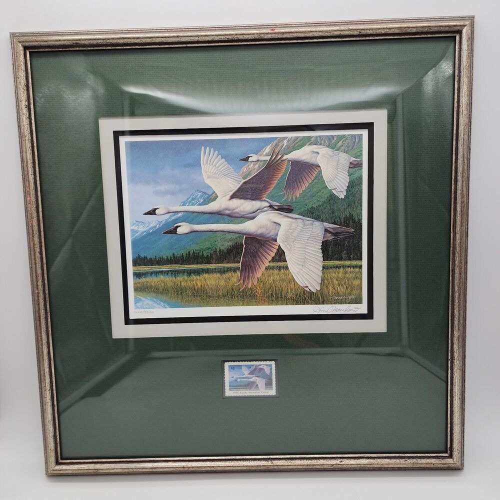 James Beaudoin 1988 Alaska Waterfowl Conservation Stamp Print Framed Art 1989